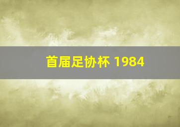 首届足协杯 1984